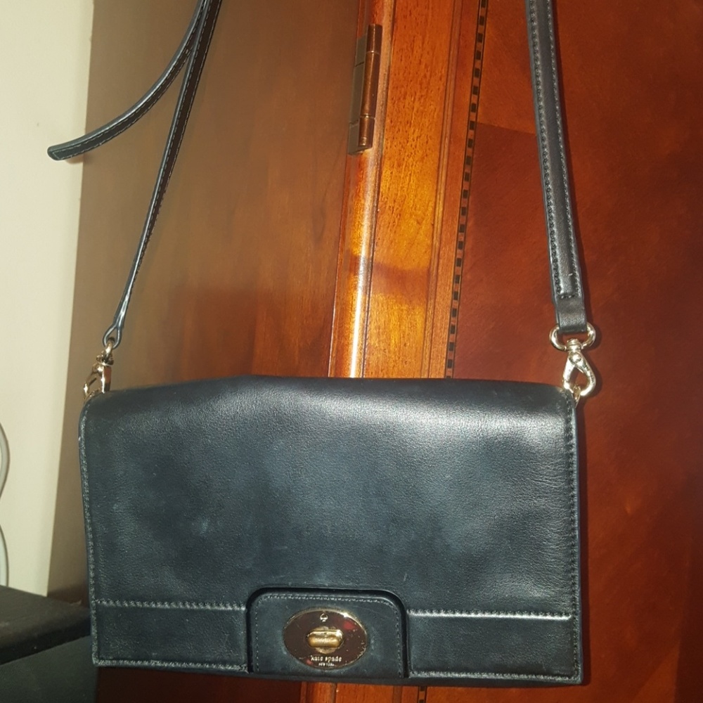 Kate Spade black leather crossbody